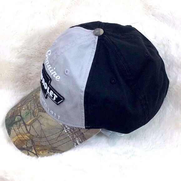 NEW Chevy Black and Camo print ball cap with Logo Script patch - Picture 4 of 11